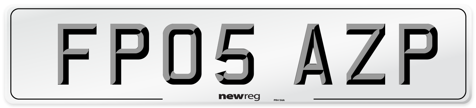 FP05 AZP Number Plate from New Reg